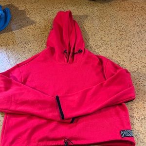 victorias secret pink red hoodie